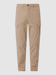 Slim Tapered Fit Cargoshose mit Stretch-Anteil Modell 'Wick' von Selected Homme Beige - 48