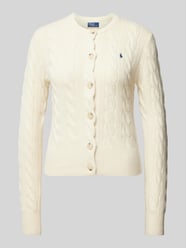 Wollcardigan mit Zopfmuster von Polo Ralph Lauren Beige - 15