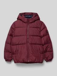 Donsjack met capuchon van Tommy Hilfiger Teens Bordeaux - 30