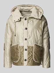 Gewatteerd jack met opgestikte steekzakken en capuchon van Blonde No. 8 Beige - 2