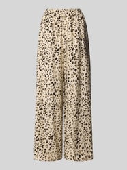Wide Leg Stoffhose mit Plisseefalten Modell 'Alyona Vlora' von MSCH Copenhagen Beige - 1