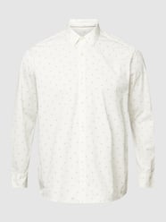 PLUS SIZE vrijetijdsoverhemd met all-over print van S.Oliver Plus Wit - 23