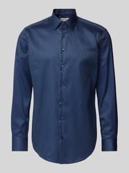 Regular Fit Business-Hemd mit Kentkragen von Christian Berg Men Blau - 37