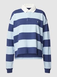 Oversized Longsleeve mit Streifenmuster von Polo Ralph Lauren Blau - 45