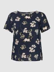 PLUS SIZE blouseshirt met bloemenmotief, model 'CARANITA' van ONLY CARMAKOMA Blauw - 40