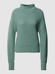 Gebreide pullover met opstaande kraag van QS by s.Oliver Groen - 21