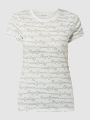 T-Shirt mit Logo-Muster Modell 'Cecile' von Pepe Jeans Weiß - 25