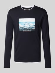 Longsleeve mit Motiv-Print und Rundhalsausschnitt von Christian Berg Men Blau - 5