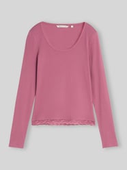 slim fit shirt met lange mouwen van katoenmix van Tom Tailor Denim Fuchsia - 20