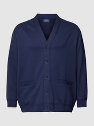 PLUS SIZE Strickjacke mit Eingrifftaschen von Polo Ralph Lauren Big & Tall Blau - 48