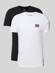 T-Shirt mit Label-Print im 2er-Pack von Levi's® Schwarz - 25