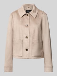 Regular fit jack in suèdelook van s.Oliver BLACK LABEL Beige - 19