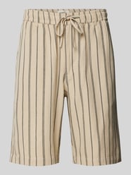 Shorts mit Tunnelzug Modell 'CANVAS' von Thinking Mu Beige - 20
