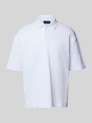 Boxy fit poloshirt met structuurmotief, model 'Signar' van Pegador - 8