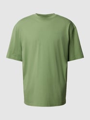 Oversized T-shirt met geribde ronde hals van Pegador Groen - 2