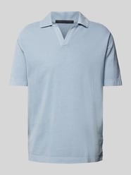 Poloshirt mit V-Ausschnitt Modell 'BENEDICKT' von Drykorn Blau - 48