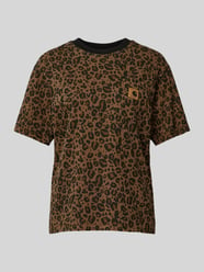 T-Shirt mit Logo-Patch Modell 'LEO' von Carhartt Work In Progress Braun - 13