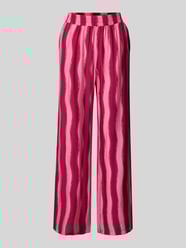 Wide Leg Stoffhose mit Label-Prints Modell 'Melody' von Colourful Rebel - 3
