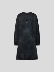 Knielanges Sweatkleid mit Label-Print von MM6 Maison Margiela Grau / Schwarz - 3