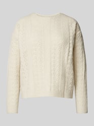 Pullover mit Strukturmutster Modell 'LIYANNA' von ICHI Beige - 29