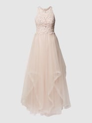 Abendkleid mit Zierbesatz von Laona Beige - 42