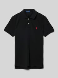 Poloshirt mit Logo-Stitching von Polo Ralph Lauren Teens Schwarz - 7