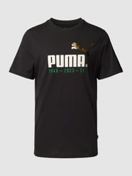 T-Shirt mit Label- und Logo-Print Modell 'No. 1' von PUMA PERFORMANCE Schwarz - 45