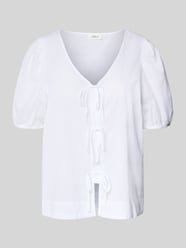 Regular Fit Baumwollbluse mit V-Ausschnitt von s.Oliver RED LABEL - 36