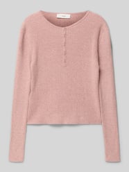 Strickpullover mit Knopfleiste Modell 'willow' von Mango Pink - 46