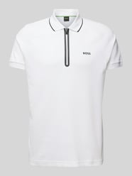 Koszulka polo kroju regular fit z fakturowanym wzorem model ‘Philix’ od BOSS Green - 35