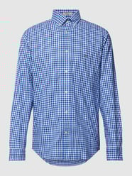 Regular Fit Freizeithemd mit Vichy-Karo Modell 'POPLIN' von Gant Blau - 48
