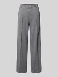 Wide leg stoffen broek met elastische band, model 'May' van ROSNER Grijs / zwart - 39