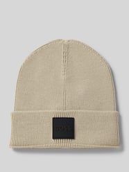 Beanie mit Label-Detail Modell 'Foxxy' von BOSS Beige - 22