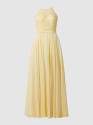 Abendkleid aus Spitze und Chiffon  von Luxuar Gelb - 44