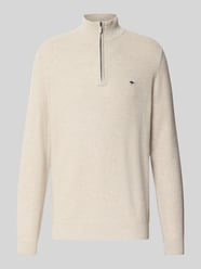 Strickpullover mit Troyer-Kragen von Fynch-Hatton - 37