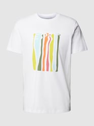 T-shirt met labelprint van Esprit Wit - 36