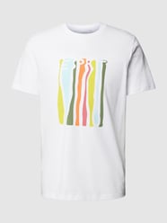 T-Shirt mit Label-Print von Esprit Weiß - 32