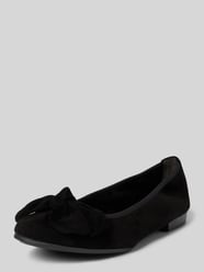 Ballerina's van leer met strikdetail van Tamaris - 34