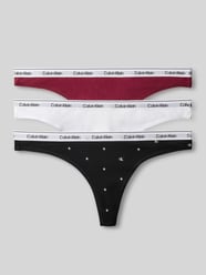String aus Baumwoll-Mix Modell 'THONG 3PK' von Calvin Klein Underwear - 35