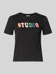 T-shirt w kroju regular fit z haftowanym logo od Jake*s Studio Woman - 27