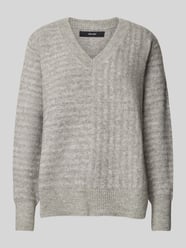 Comfort Fit Strickpullover mit zweifachem Streifenmuster Modell 'URANUS' von Vero Moda Grau - 4