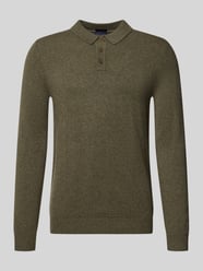 Slim Fit Strickpullover aus reinem Kaschmir mit Polokragen von Christian Berg Men - 19