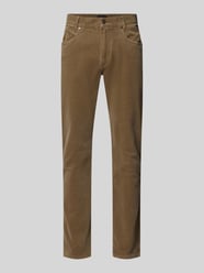 Straight Fit Cordhose aus elastischem Baumwoll-Mix von bugatti Beige - 29