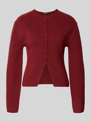 Strickjacke mit Knopfleiste von Gina Tricot Bordeaux - 25