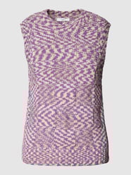 Gebreid shirt met ronde hals van Jake*s Casual Paars - 35
