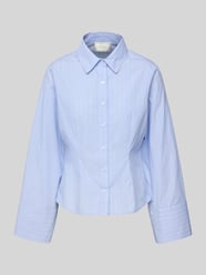 Blouse met sportmanchetten en kentkraag van Neo Noir - 29