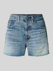Szorty jeansowe o kroju regular fit z przetarciami od Polo Ralph Lauren - 32
