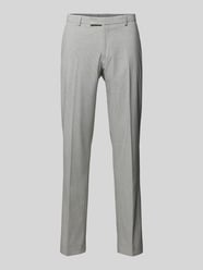 Straight leg pantalon van scheerwol met persplooien van Christian Berg Men Grijs / zwart - 11