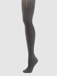 Panty van katoenmix, model 'Leslie' - 90 DEN  van Wolford Grijs / zwart - 20