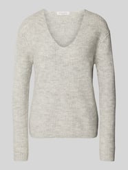 Strickpullover mit V-Ausschnitt von Christian Berg Woman Grau - 29